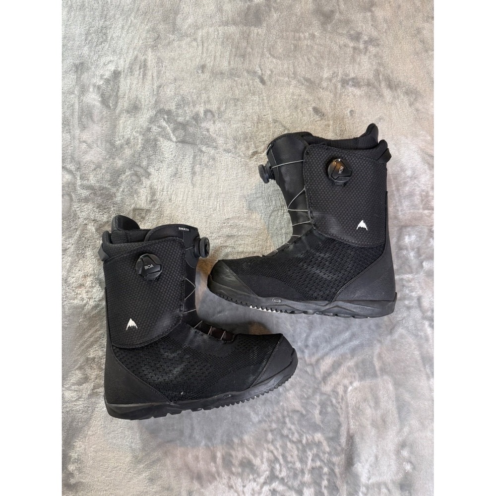 Burton Swath Boa Snowboard Boots Mens Size 11.5 Black Imprint 3 Dual Zone